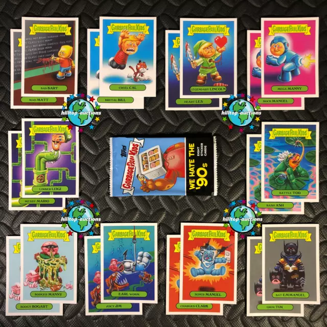 GARBAGE PAIL KIDS WE HATE THE '90s CLASSIC '90s 20-CARD SET 2019 +WRAPPER! L@@K!