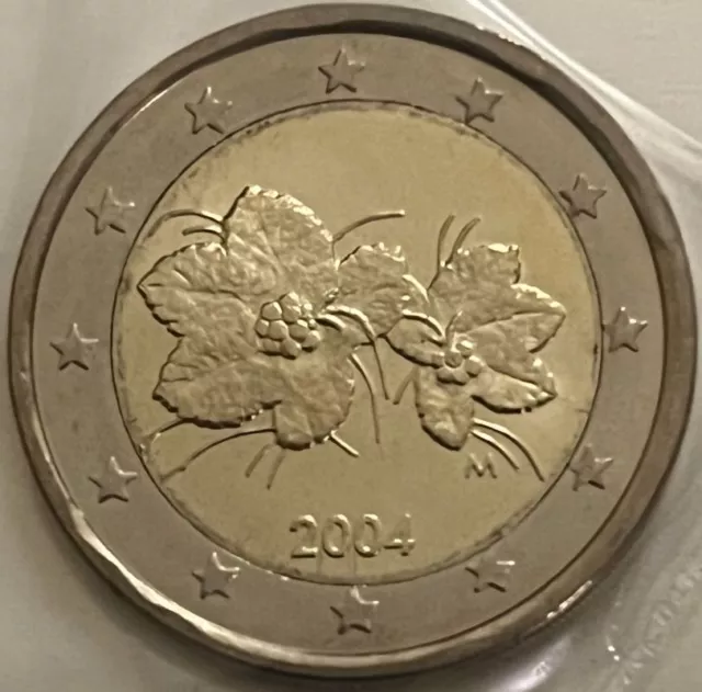 Finnland 2004 2 Euro Kursmünze "Moltebeere (Rubus chamaemorus)" - unzirkulier...