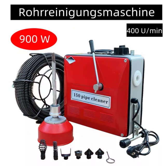 Rohrreinigungsmaschine Rohrreinigungsgerät Werkzeug Abflussreiniger Spirale 900W