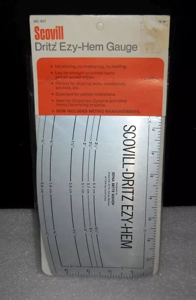 NEW SEALED Vintage Dritz EZY-HEM Gauge # 617