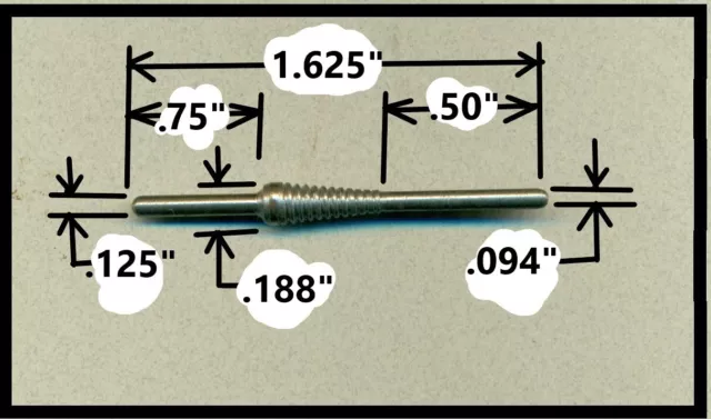 Abrasive Cartridge Roll Mandrel 1 5/8" L 1/2" Rolls 1/8" Shank Jewelry Polishing