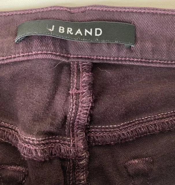 J Brand Womens sz 27 Dark Plum Wash Super Skinny Jeans. 25x30 2