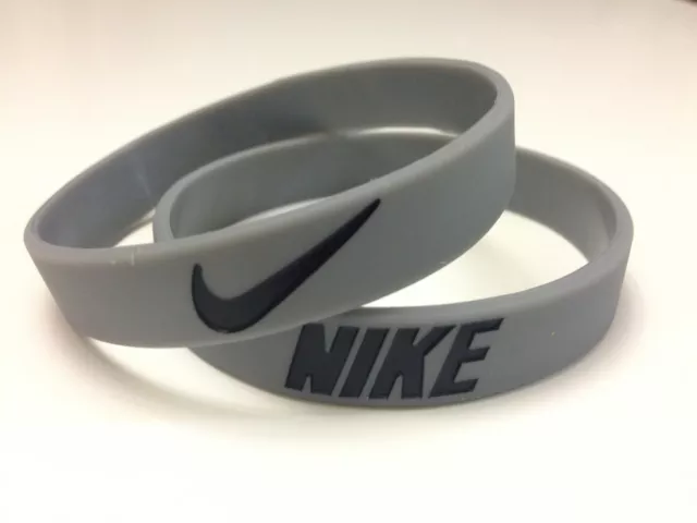 Nike Sport Baller Band Grey w/Black Silicone Wristband