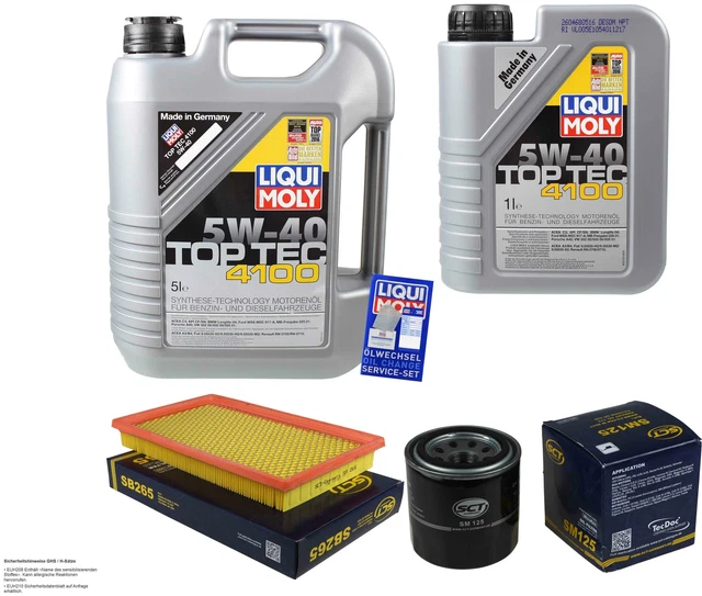 FILTRO DEL KIT DI ISPEZIONE LIQUI MOLY OLIO 6L 5W-30 per Opel Astra H