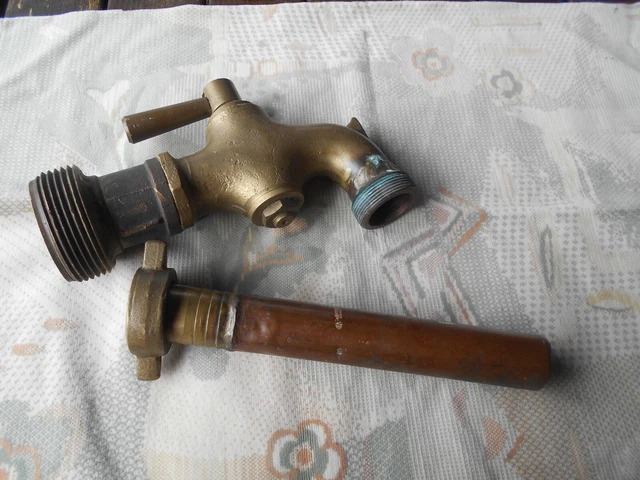 Antiker Kupferhahn Fasshahn Mit Anschlusse Siehe Bilder 5 Kg.