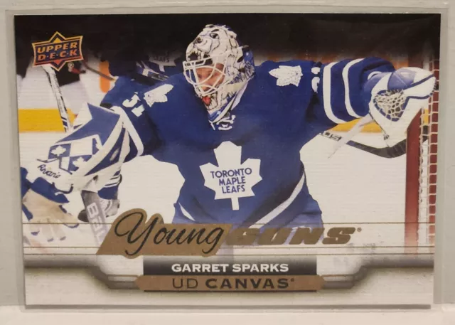 2015-16 Upper Deck Garret Sparks UD Canvas Young Guns #C228 Toronto Maple Leafs