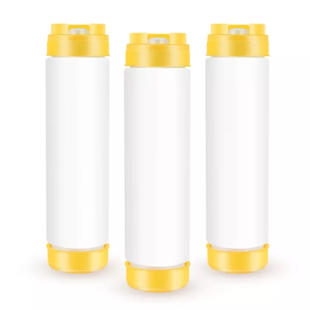 16Oz Inverted Plastic Squeeze Bottles, Refillable Tip   Dispenser Condiment9100