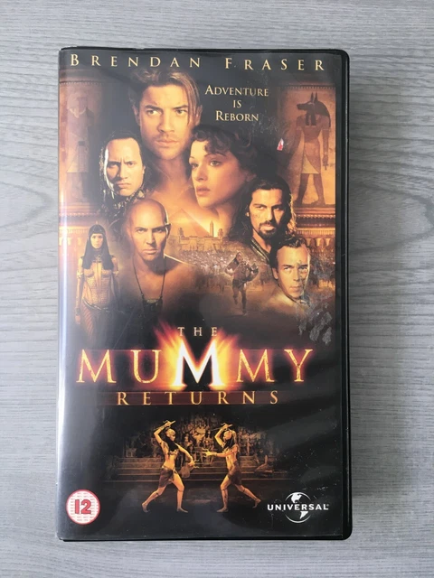 THE MUMMY RETURNS Video Cassette VHS Brendan Fraser Movie Film Rachel ...