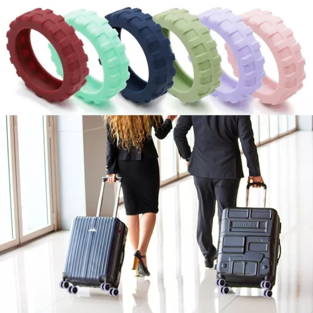 8PCS/Set with Silent Sound Travel Luggage Caster Shoes  Luggage