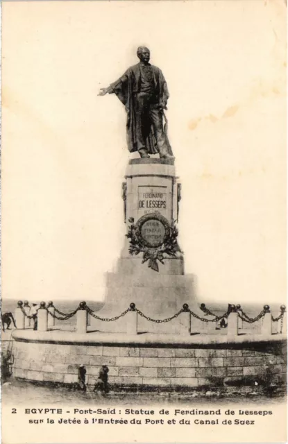 CPA AK PORT-SAID Statue de Ferdinand de Lesseps EGYPT (1324504)