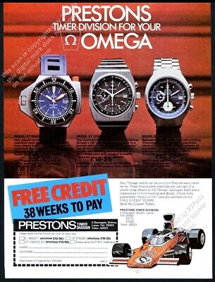1974 Omega Speedmaster watch Seamaster Ploprof Speedmaster MkII vintage print ad