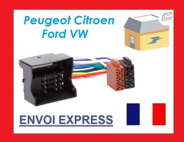 Cable Iso Autoradio Peugeot 207 1007 4007 Neuf