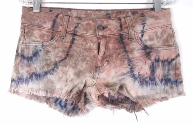 Siwy Women's Camilla Cut Off Denim Jean Shorts Kaleidoscope W750NMC Size 28 416D