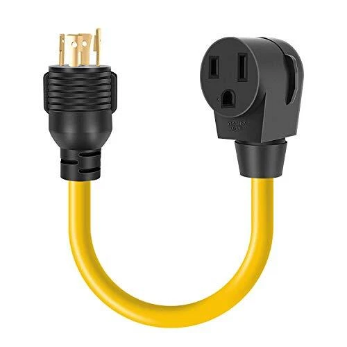 Welder Adapter Plug Cord, L14-30P Twist-Lock Male to 6-50R Female, 4 Prong to...