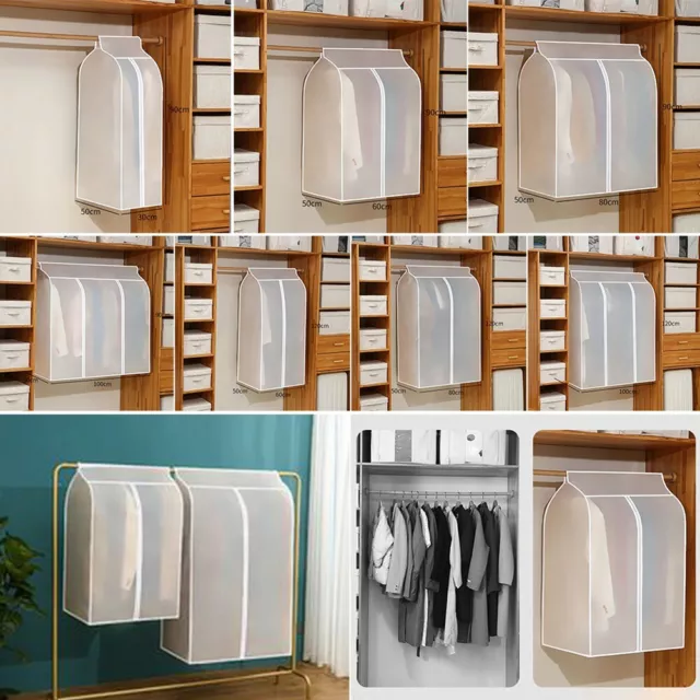 Sac de rangement armoire étui anti-poussière pour vêtements design semi-trans