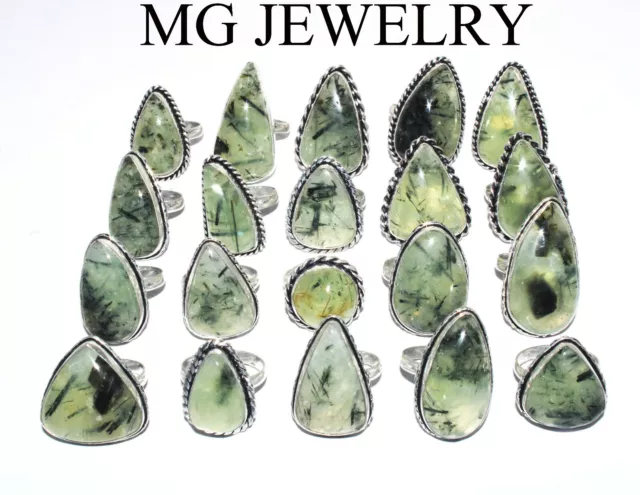 Labradorite Amethyst Moonstone & Mix Gemstone Lot 925 Silver Plated Rings