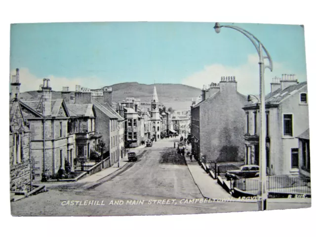 Postcard. Castlehill and Main Street, CAMPBELTOWN. Argyllshire. Used. VG.