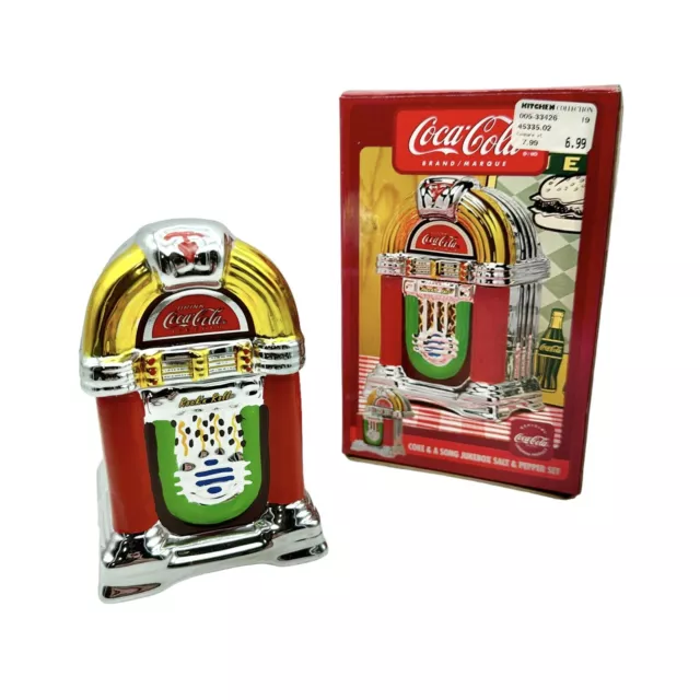 Vintage Coca Cola Coke And A Song Jukebox Salt and Pepper Shakers Vintage In Box