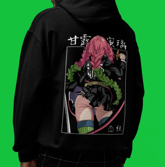 Sweat à Capuche Imprimé Anime Pour Femme - Design Harajuku Avec Nezuko & Mitsuri, Coupe Crop, Streetwear Confortable