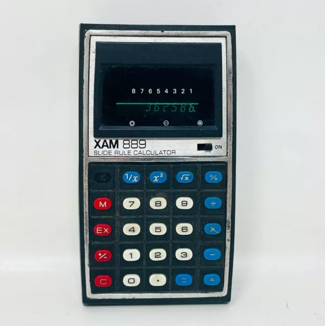 SEE NOTES Vintage XAM 889 Slide Rule Calculator Rare, Tested