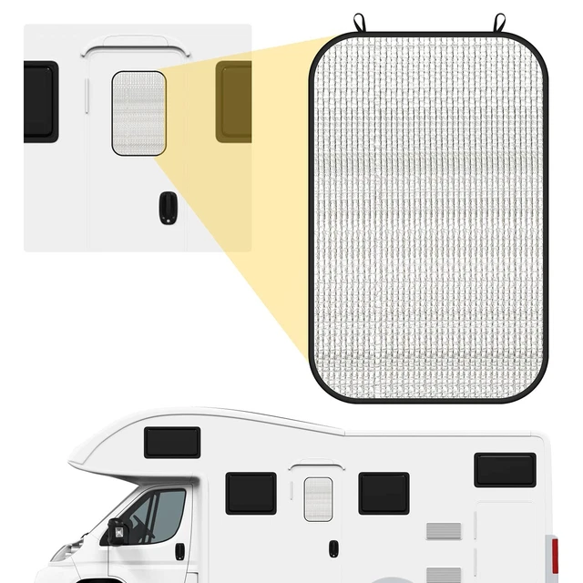 RV Window Shade 16X25 Sun Shield Solar Entry Door Window Cover for Trailer Campe