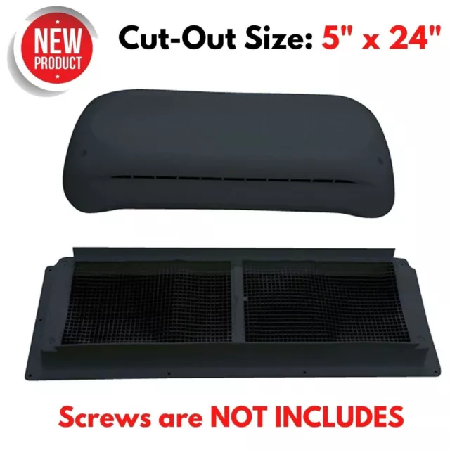 Refrigerator Roof Vent Cap and Base Kit for Dometic 3311236RV Black Part Camper