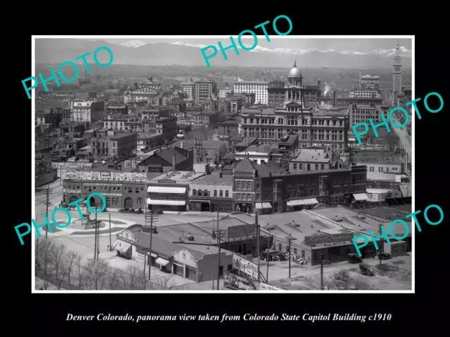 OLD 6 X 4 HISTORIC PHOTO OF DENVER COLORADO PANORAMA FROM THE CAPITOL c1910 2