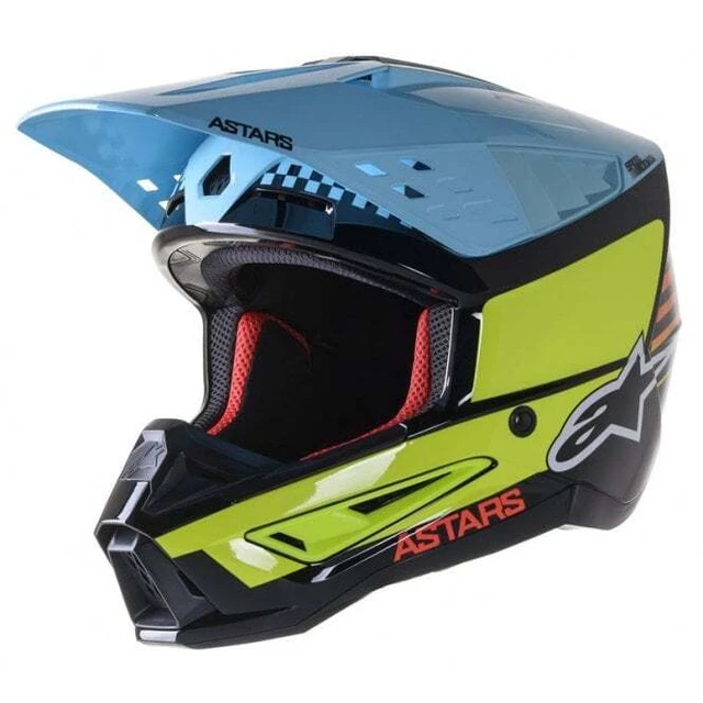 Alpinestars Supertech S-M5 Speed MX Helmet (Black/Yellow/Light Blue)