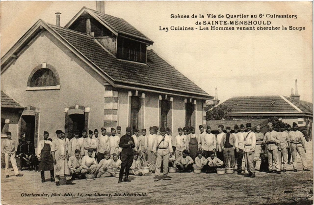 CPA AK Militaire Scenes de Vie de Quartier au 6 Cuirassiers de Sainte (362223)