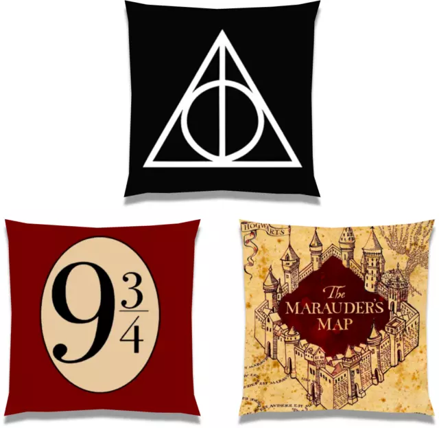 Harry Potter Linen 18" x 18" Throw Pillows US Seller