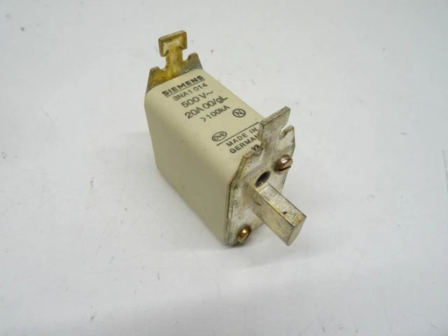 Siemens 3x NH00 Sécurité 20A 3NA1014/500V Nouveau-Ovp