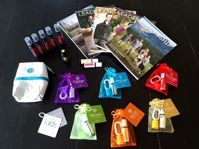 Lote de 20 artículos DoTERRA, NUEVOS: rodillos de colección para niños, niebla en guardia, revistas