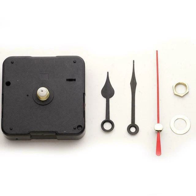 Classic Quartz Clock Movement Mechanism Black Metal Parts Be Pointer DIY O7V8