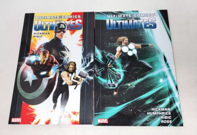 Ultimate Comics The Ultimates Vol 1 & 2 By Hickman ~ Marvel Tpb *2 Book Lot