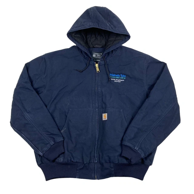 Carhartt 0J0140 Blue Loose Fit Firm Duck Insulated Flannel Lined Active Jacket M