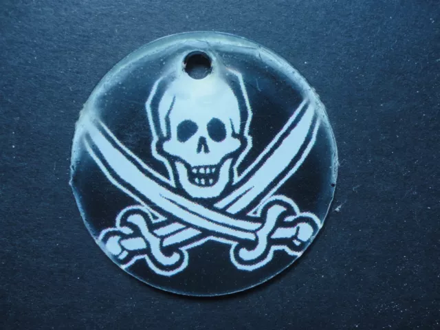 Pirates Caribbean Cross Bone Pinball Machine Key Chain