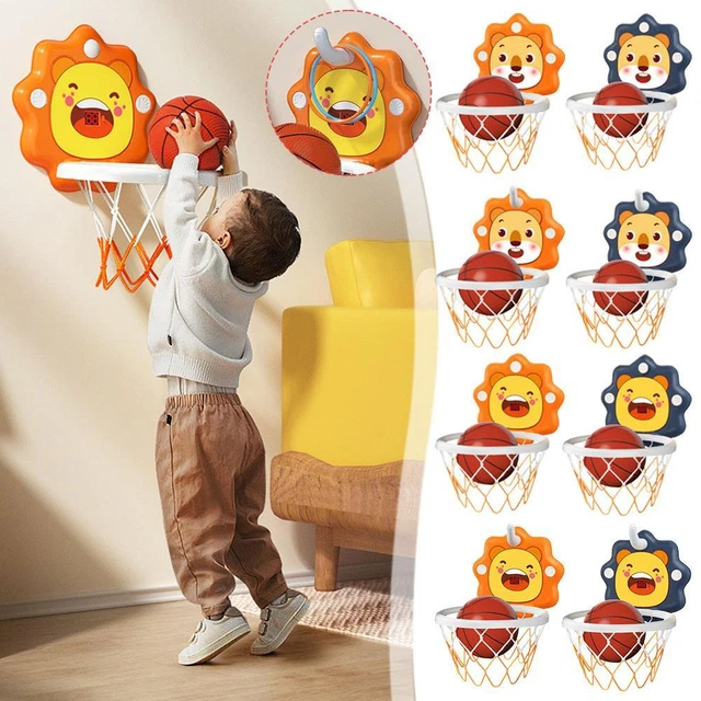 KIDS BASKETBALL HOOP Play Net Ball Hangable Over Door Indoor Outdoor