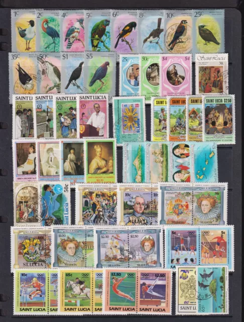 St. Lucia - 57 stamps, mostly commemoratives