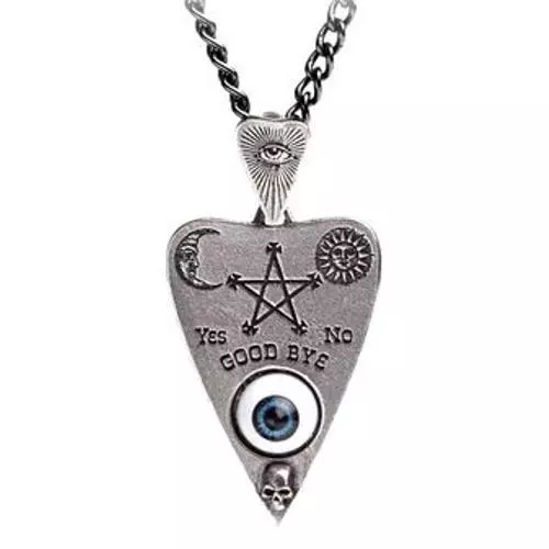 ALCHEMY PLANCHETTE PENDANT Ouija Spirit Board Gothic Eye + FREE VELVET POUCH