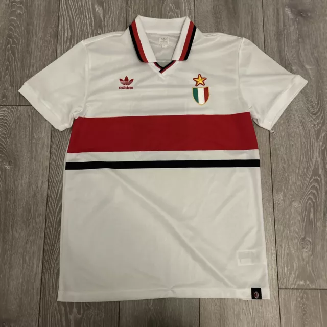 AC Milan Baresi 6 Official 1990 Adidas Originals Re-issue Football Shirt Size M