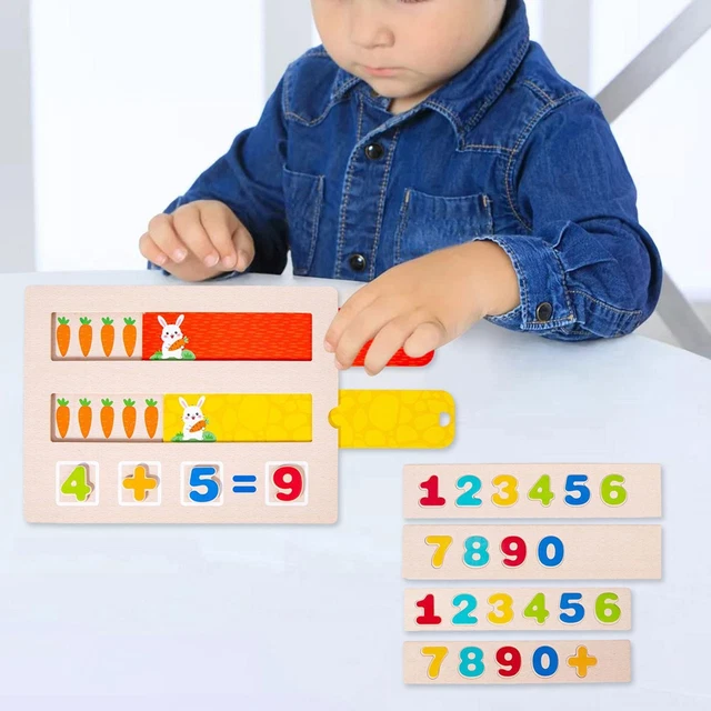 Jouet Éducatif Tout-Petits - Blocs Mathématiques Addition Soustraction - Jeu De Comptage Doigts