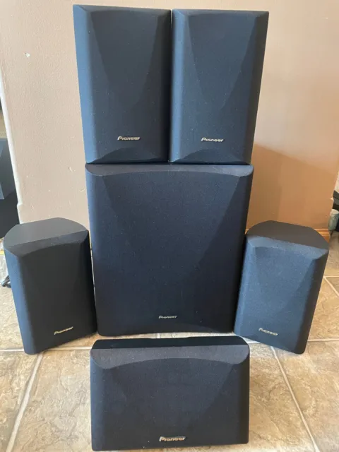 Pioneer 6pc Surround Sound System: htp205/305 Front/Rear/Center & htp105/205 Sub