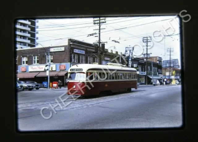 Original '69 Kodachrome Slide TTC Toronto Transit 4750 Trolley action  19J58