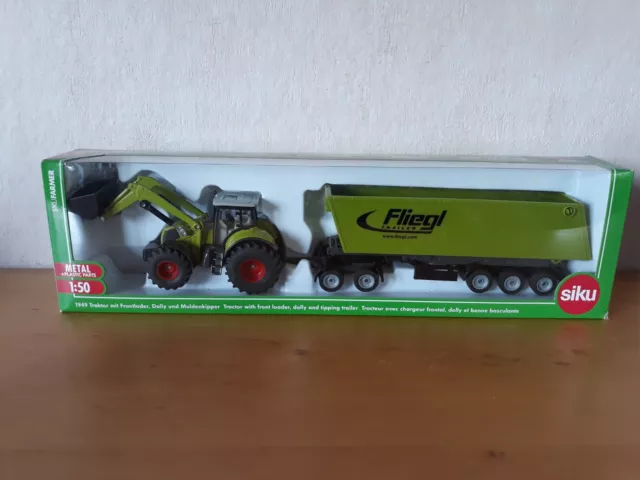 Siku  Farmer Traktor mit Frontlader ,Dolly und Muldenkipper  1949  1:50