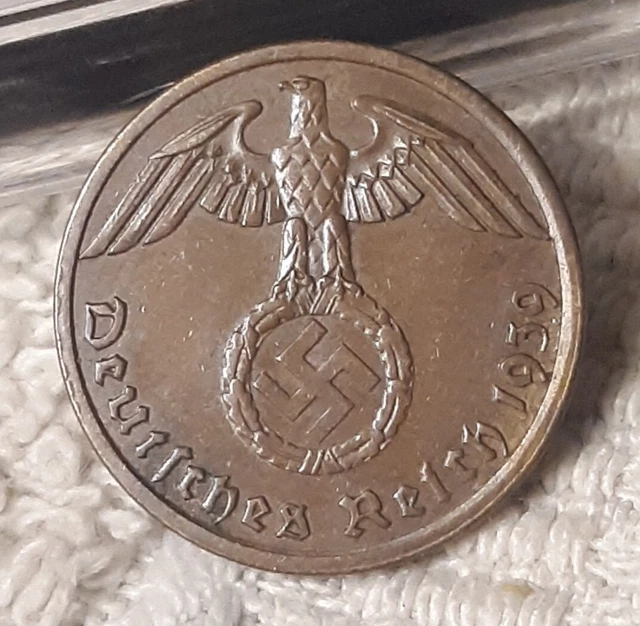 1939 A ,  1 Reichspfennig Penny ~ Germany ~ ☆  Heavily Circulated ☆ With FLAWS