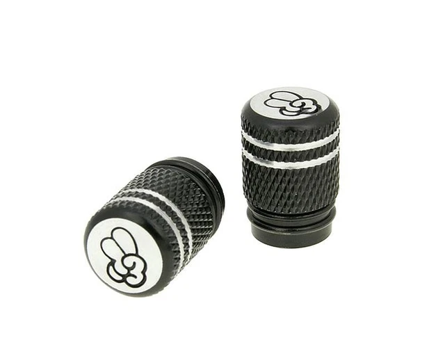 Set de couvre-soupapes Peace noirs - universels