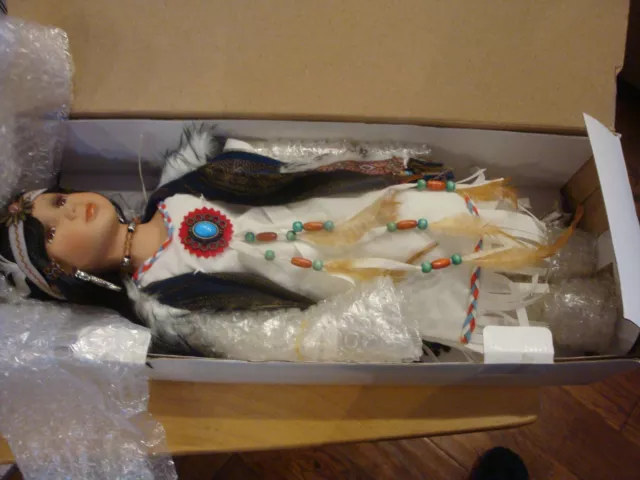 Heritage House Native American Indian Porcelain Doll-18"