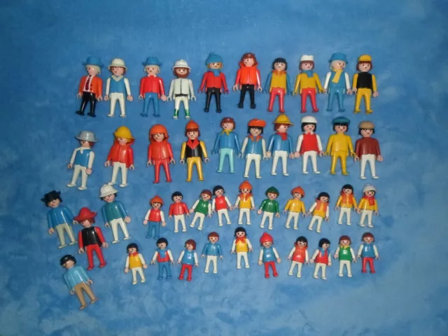 Konvolut - Playmobil Figuren - ältere Playmobil Figuren 24 Große-  20 Kleine