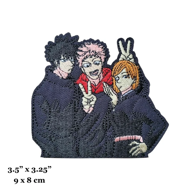 JUJUTSU KAISEN ANIME Yuji Megumi And Nobara Characters Embroidered Iron
