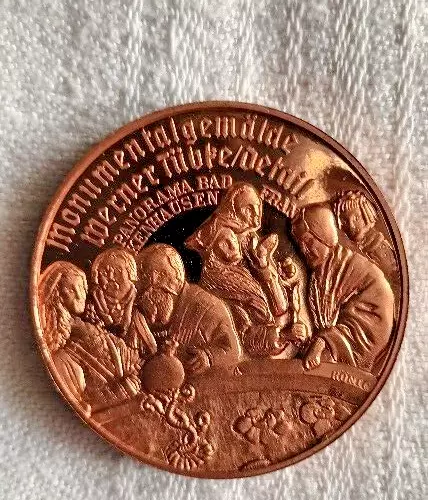 Medaille Helmut König "MONUMENTALGEMÄLDE WERNER TÜBKE/DETAIL BAD FRANKENHAUSEN"